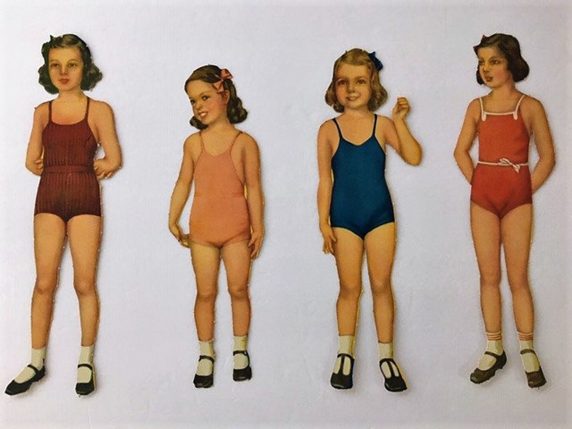 vtg 1943 paper dolls book anna bess cherry dee saalfield vtg 1943 paper dolls book anna bess cherry dee saalfield