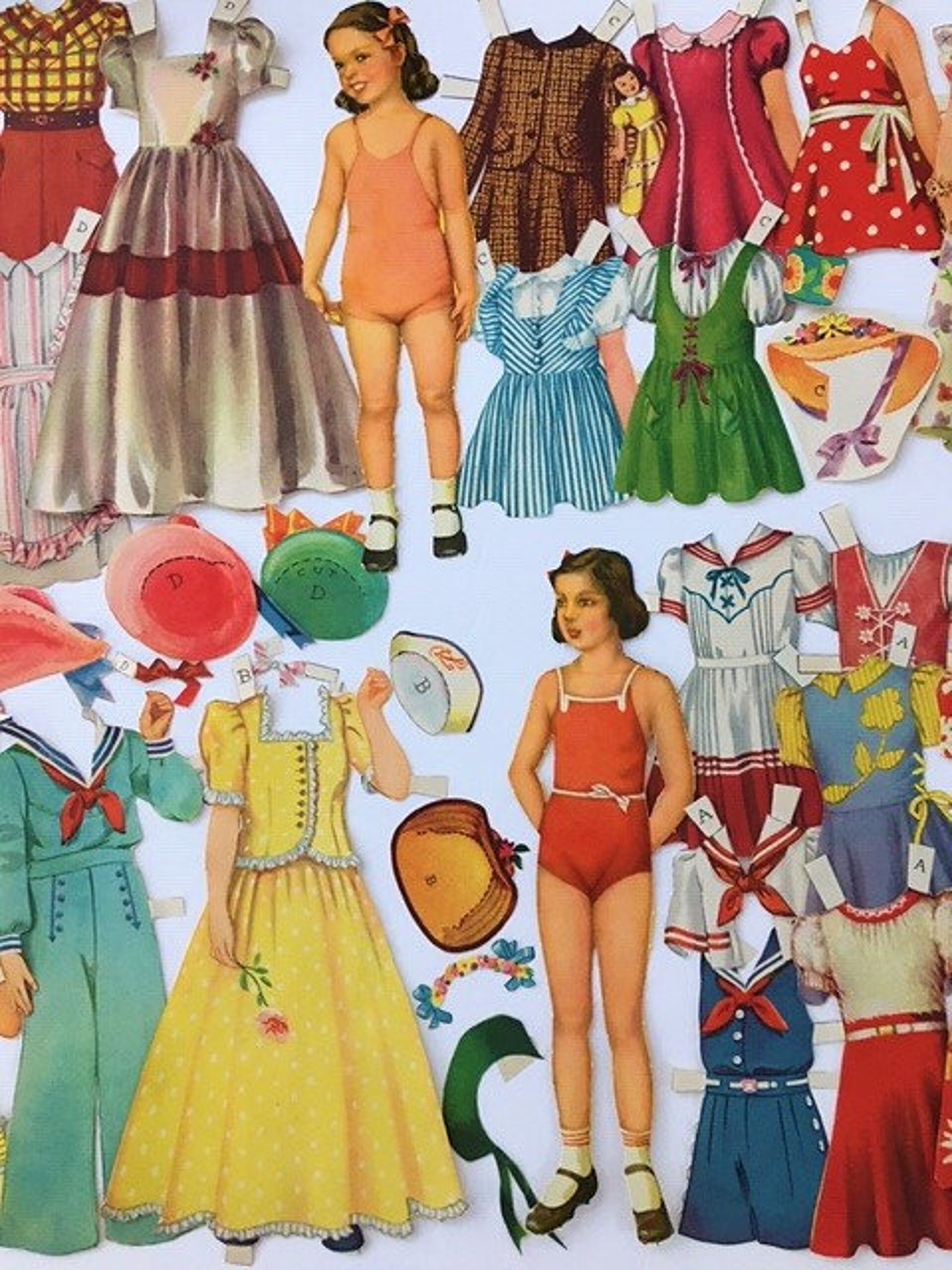 vtg 1943 paper dolls book anna bess cherry dee saalfield vtg 1943 paper dolls book anna bess cherry dee saalfield