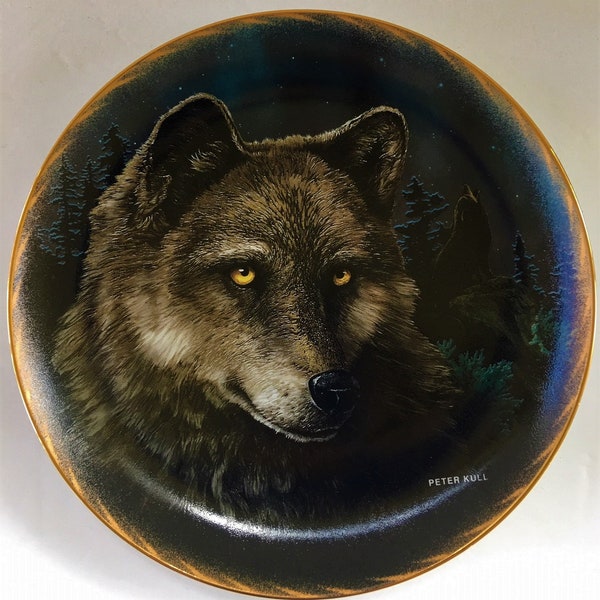 Wolf Collector Plate Etsy