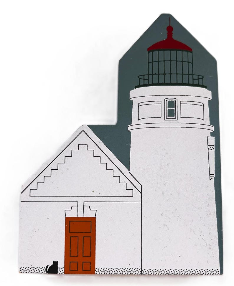 Artículo de colección vintage de la serie "Cat's Meow Heceta Head Lighthouse Oregon West Coast Series" para colocar en estanterías. imagen 2