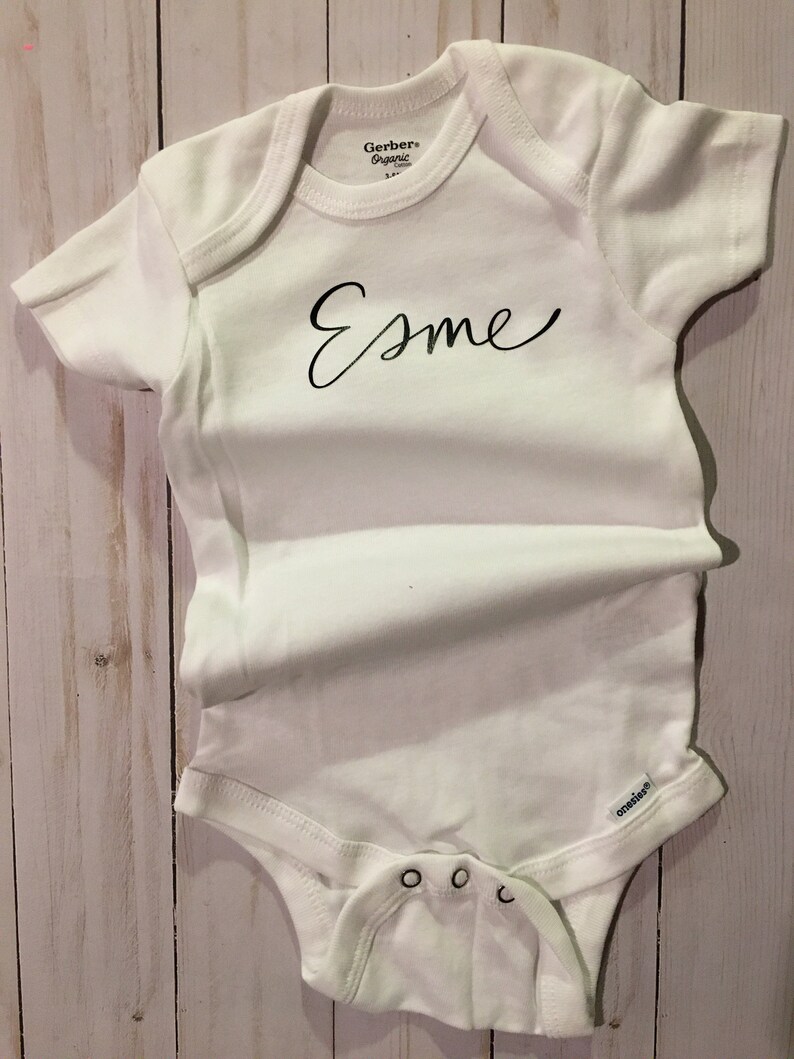 CUSTOM Undershirt Bodysuit Personalized Baby Name Etsy