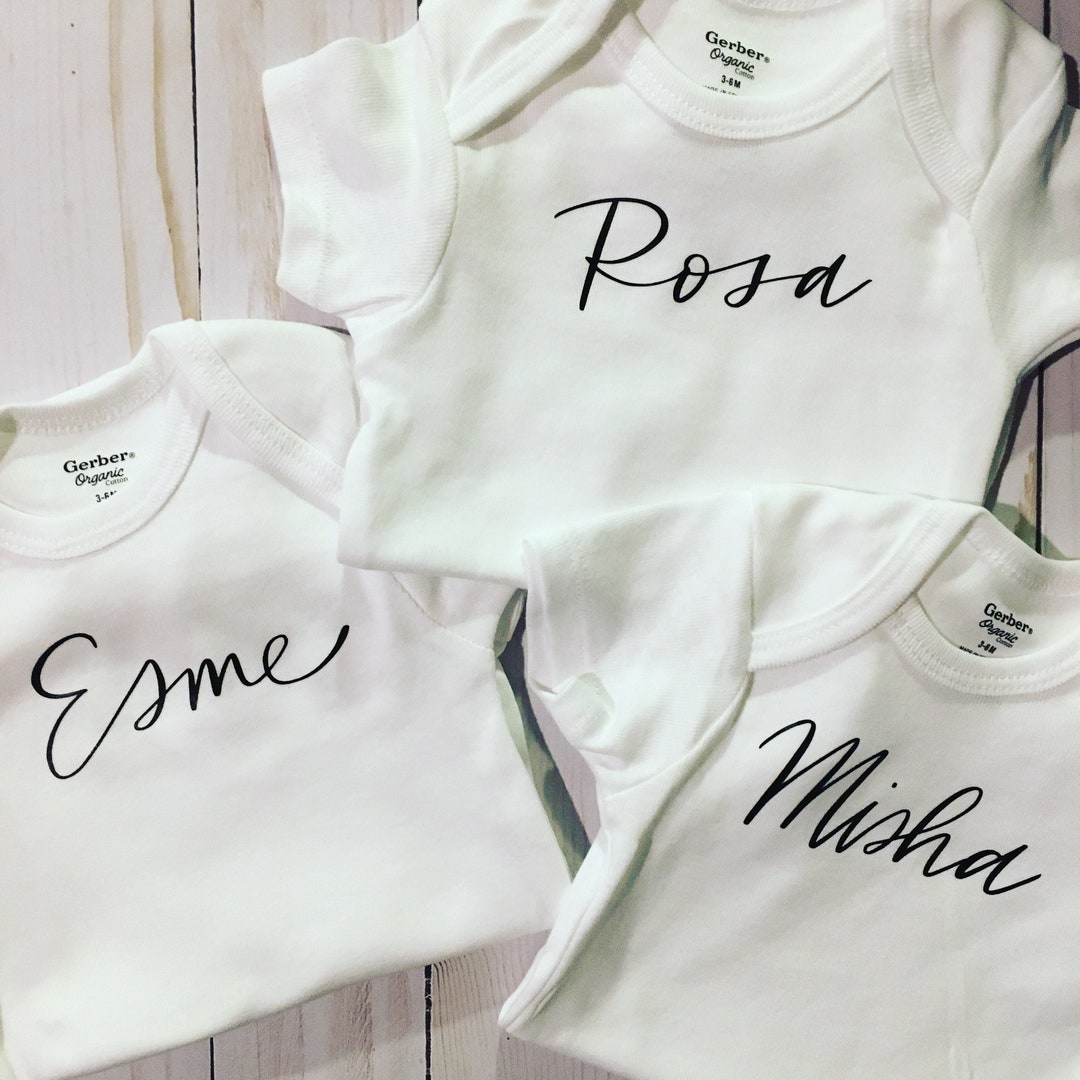 CUSTOM Undershirt Bodysuit Personalized Baby Name Etsy