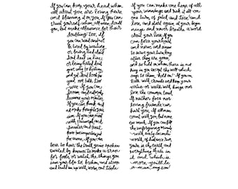 Art Print If Poem Rudyard Kipling Digital Download Printable