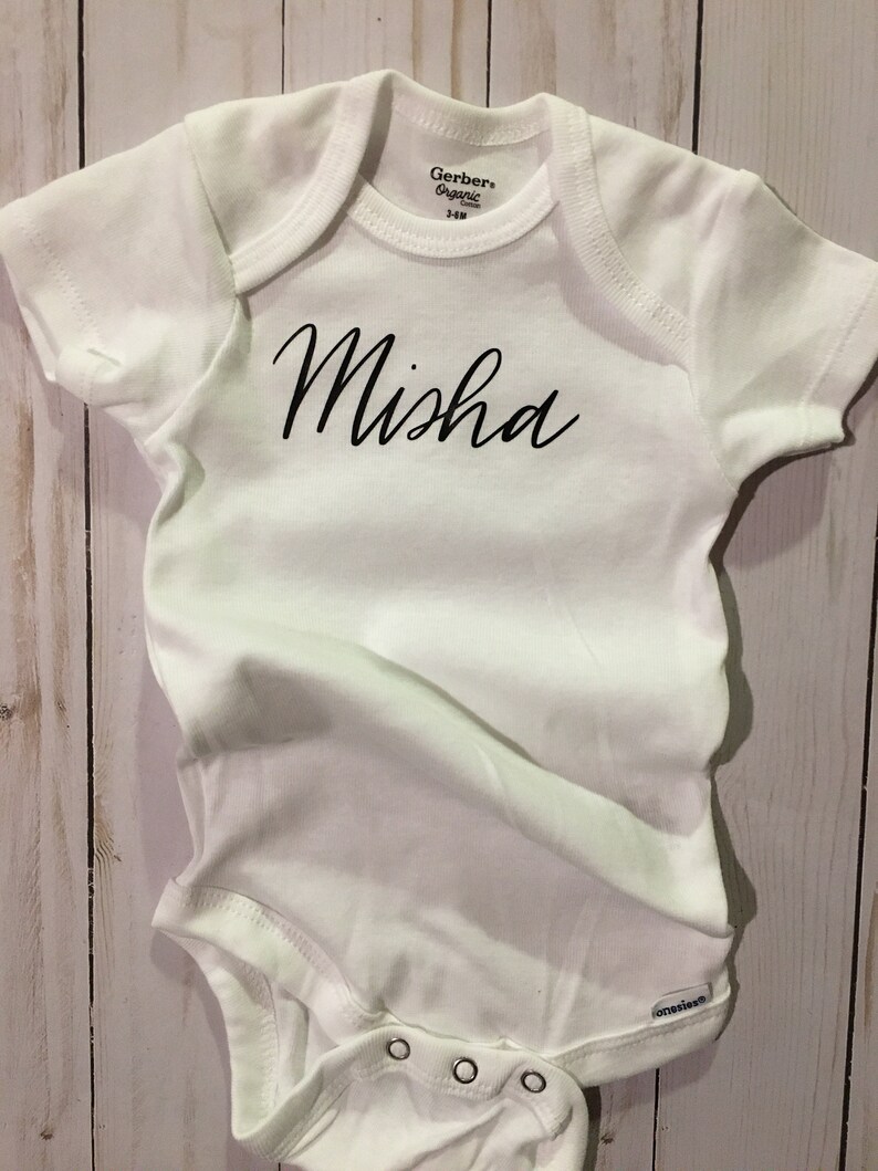 CUSTOM Undershirt Bodysuit Personalized Baby Name Etsy