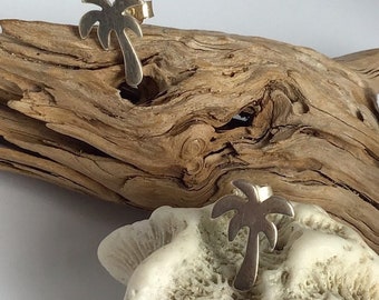 Earrings Silver Palm Tree