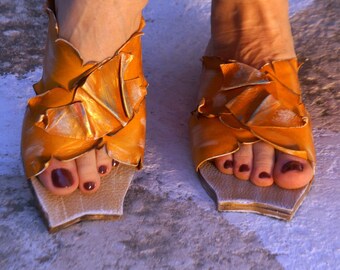 Greek Handmade Leather Sandals, Womens Sandals, Flat Leather Sandals "Mykonos" Ladies Sandals