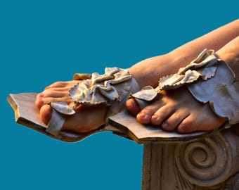 Greek Handmade Leather Sandals, Womens Sandals, Flat Leather Sandals "Mykonos" Ladies Sandals