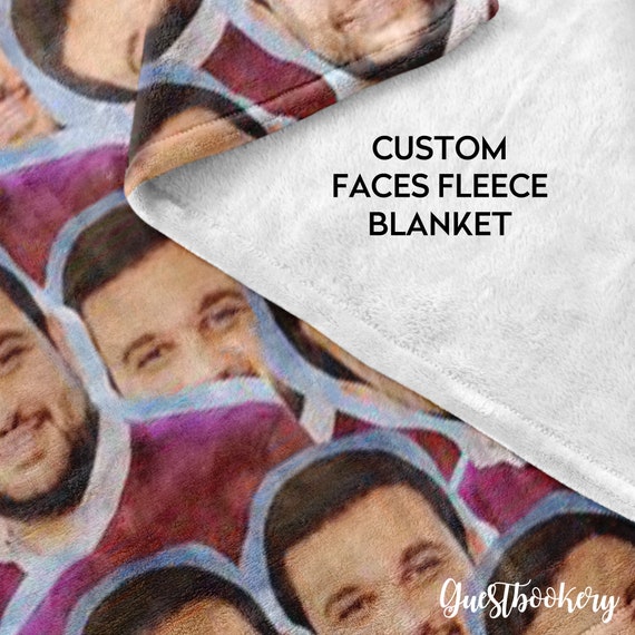 Custom Faces Blanket Faces Blanket Custom Blanket Fleece Etsy