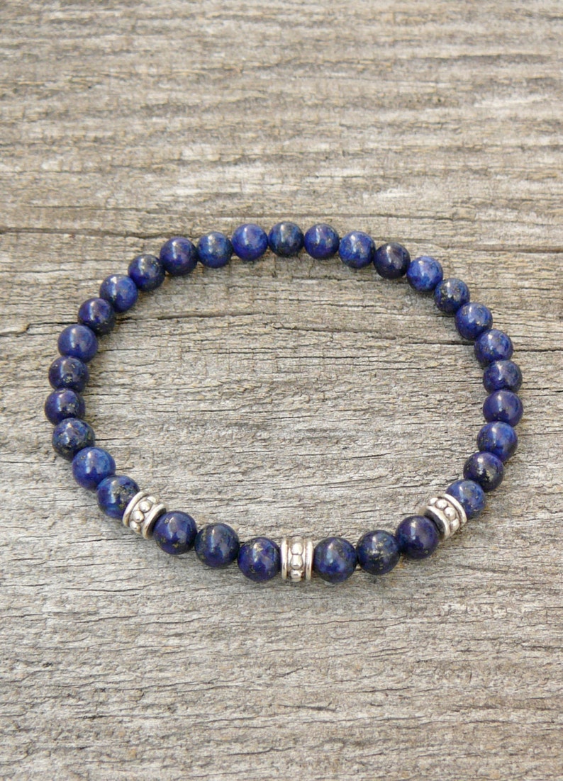 Lapis Lazuli Mens Bracelet Womens Bracelet Lapis Lazuli Etsy