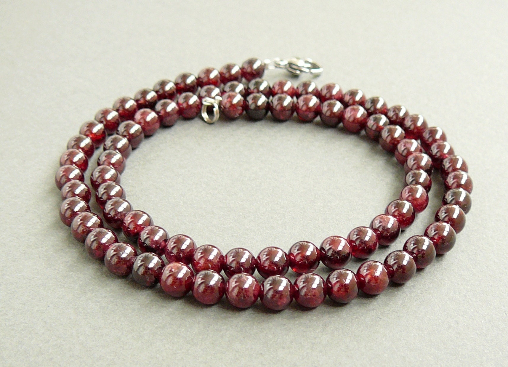 Necklace 6mm Genuine Beaded Necklace for Man Etsy