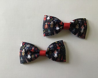 The Nutcracker Hair Bow Pair