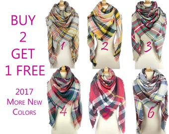Winter Plaid Blanket Scarf, Tartan Plaid Scarf, Tartan Scarf, Oversized Scarf, Shawl Wraps, Blanket Pashimina Shawl