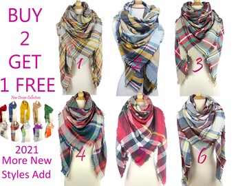 sweater scarf plaid