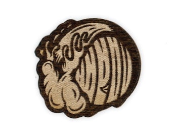 Wave Laser Cut Lapel Pin
