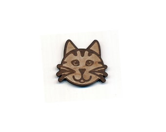 Kitty Cat Laser Cut Lapel Pin