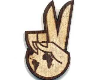 World Peace Laser Cut Lapel Pin