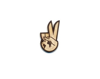 World Peace Laser Cut Lapel Pin