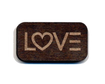 Love Laser Cut Lapel Pin