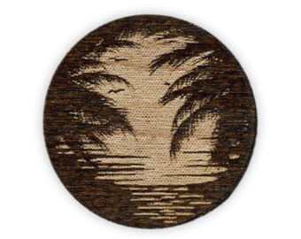 Sunset Laser Cut Lapel Pin