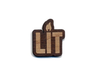 Lit Laser Cut Lapel Pin