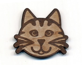 Kitty Cat Laser Cut Lapel Pin