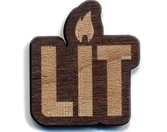 Lit Laser Cut Lapel Pin