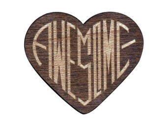 Awesome Laser Cut Lapel Pin