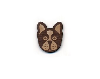 Boston Terrier Laser Cut Lapel Pin