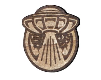 UFO Laser Cut Lapel Pin