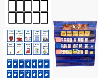 Printable Illustrated Chore Chart for Kids, Chore Chart Template, Daily Chore Checklist, Chore Tracker, Chore List, Editable PDF