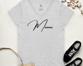 Stylish Mama V-Neck Shirt - Mom Shirt for Women - Comfortable and Cute Mother's Day Gift Idea