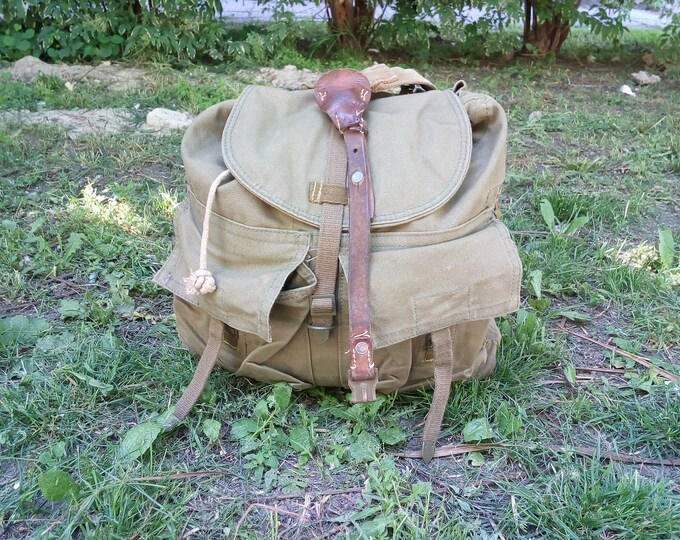 Large Vintage Military Backpack for Hiking. Military From Etsy