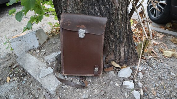 Officer leather holdall, Leather Bag, old military