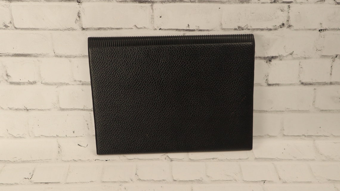 Vintage Vinyl Embossed Portfolio Black Paper Case Tooled Etsy