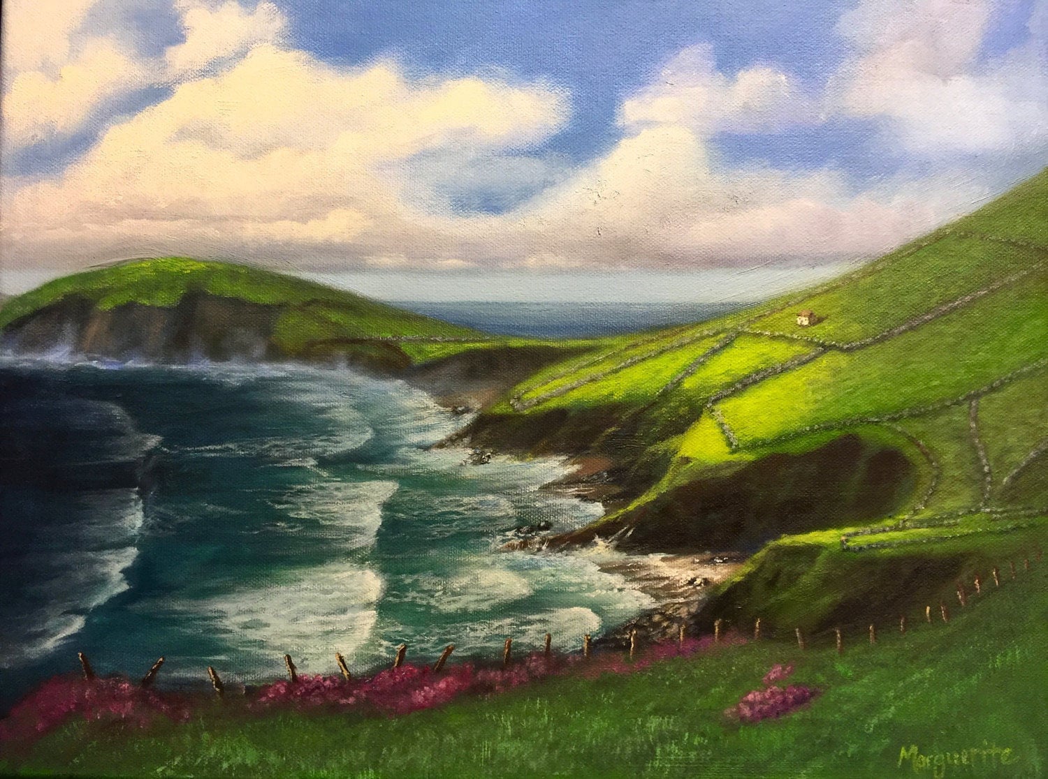 PAINTING OF IRELAND Irish Landscape Painting Seascape In Oil Etsy