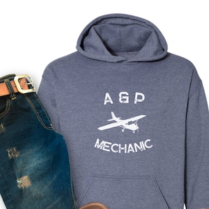 A & P Mechanic Hoodie | Gift for Airplane Mechanic | Aviation Sweatshirt | Flying Shirt | Aviation Clothing | Aviation Mechanic Shirt