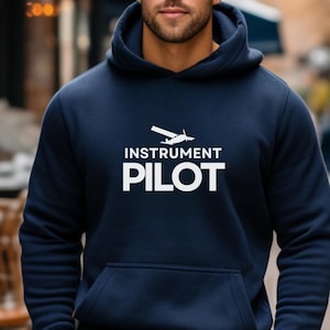 Instrument Rated Pilot Hoodie | Aviation Sweatshirt | Airplane Clothing | IFR Pilot Shirt | Aviator Flying Gift | Flight School Gear