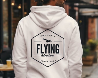 Time for a Flying Adventure Hoodie | Aviation Sweatshirt | Gift for Pilot | Airplane Clothing | Flying Shirt | Private Pilot | Flight Gear