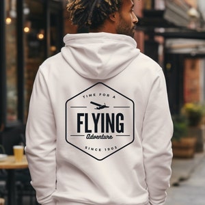 Time for a Flying Adventure Hoodie | Aviation Sweatshirt | Gift for Pilot | Airplane Clothing | Flying Shirt | Private Pilot | Flight Gear