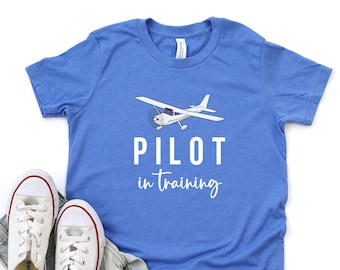 Pilot in Training Youth T Shirt | Kids Aviation Shirt | Future Pilot Kids Shirt | Airplane Tee for Kids | Gift for Young Pilot