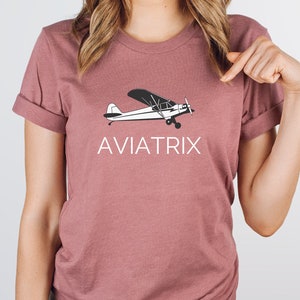 Aviatrix T Shirt | Pilot Aviation Flying Airport Shirt | Gift for Pilot | Student Pilot Tee | Private Pilot T Shirt | CFI Female Pilot