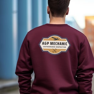 Airplane Mechanic Sweatshirt | A and P Mechanic IA Shirt | Gift for Aviation Mechanic | Vintage Aviation Sweatshirt | Retro Aviation