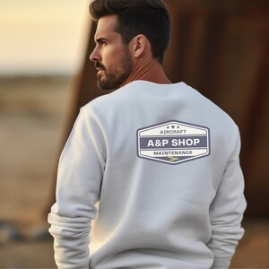 Vintage Aircraft A&P Mechanic Sweatshirt | Aviation Maintenance Shirt | Pilot Gift | Airplane Mechanic Gift | Airplane Clothing