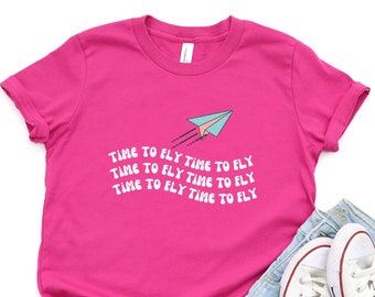Time to Fly Youth T Shirt | Kids Aviation Shirt | Future Pilot Kids Shirt | Airplane Tee for Kids | Gift for Young Pilot | Travel Shirt