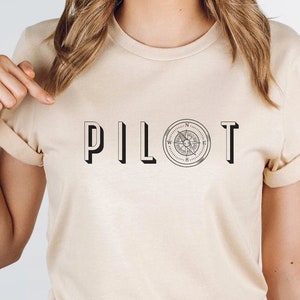 Pilot T Shirt | Aviation Compass Shirt | Gift for Pilot | Aviatrix Female Pilot Tee | CFI Shirt | Student Pilot Gift | Flight Shirt