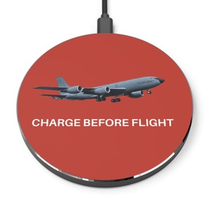 KC-135 Charge Before Flight Wireless Phone Charger | Pilot Gift | Airplane Phone Charger | Air Force Gift | Military Aviation
