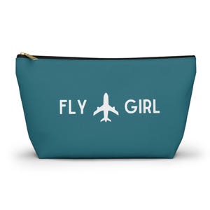 Fly Girl Jet Accessoire Tasche | Pilot Geschenk | Flugzeug Kosmetiktasche | Luftfahrt Travel Kit | Luftfahrt Hochzeitsgeschenk | Berufspilot