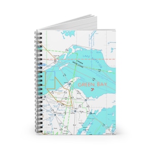 Quaderno aeronautico Green Bay / Carta sezionale IFR per piloti / Quaderno da ginocchio per piloti / Mappa aeronautica / Accessori per il volo in aereo