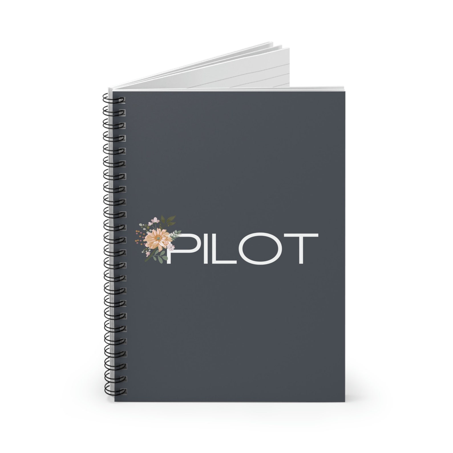 Fly Notebook Floral Pilot Spiral Notebook | Airplane Journal Gift | Pilot Notes ...