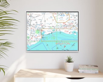 Custom Airport Sectional Chart | Aviation IFR and VFR Pilot Charts | Aviation Maps | Pilot Gift | Airplane Wall Art | Pilot Lounge Decor